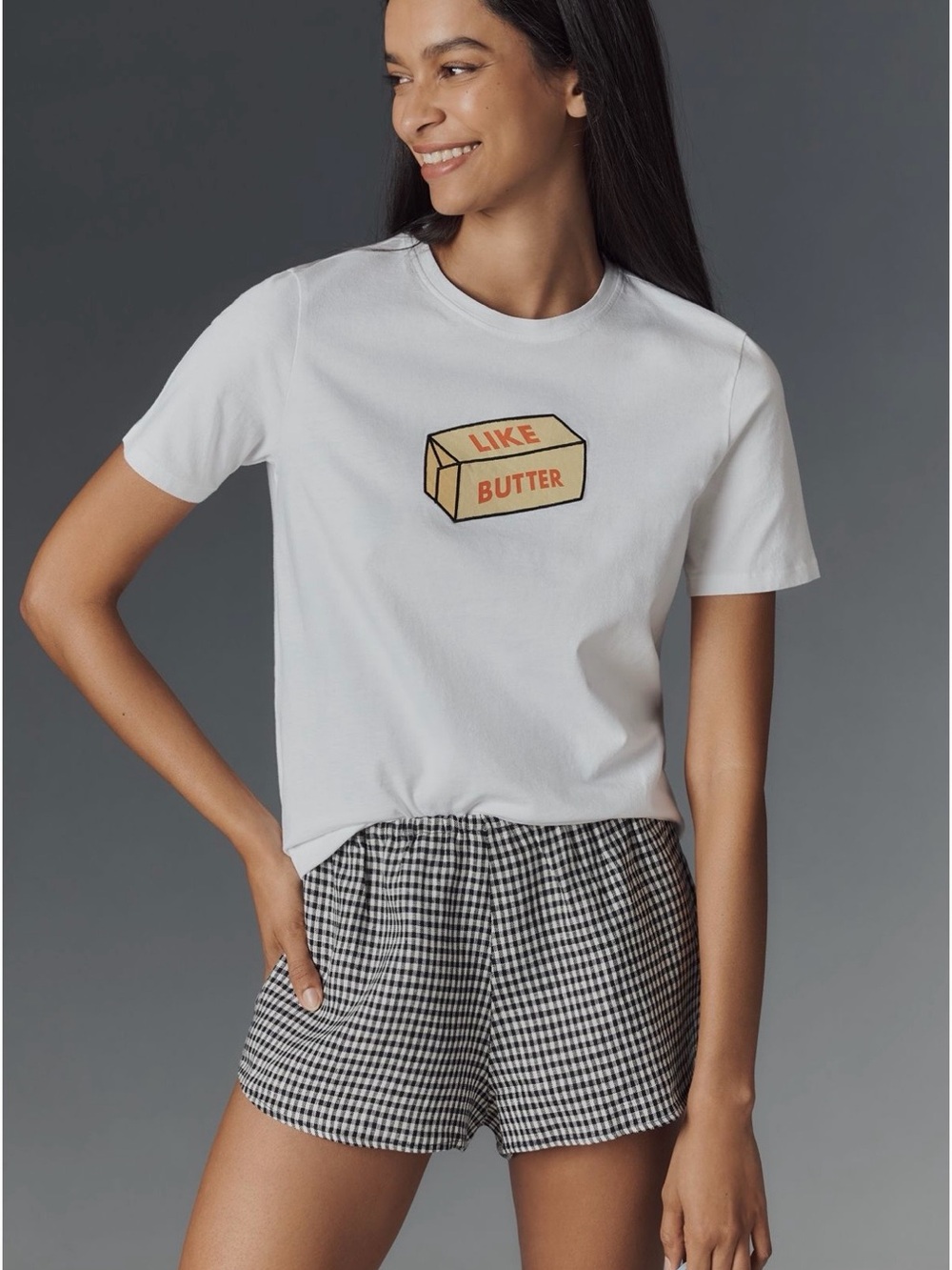 KULE The Modern Butter Like Butter Small Graphic Tee White